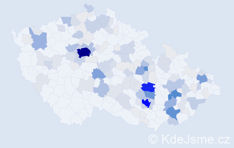 Příjmení: 'Borek', počet výskytů 559 v celé ČR