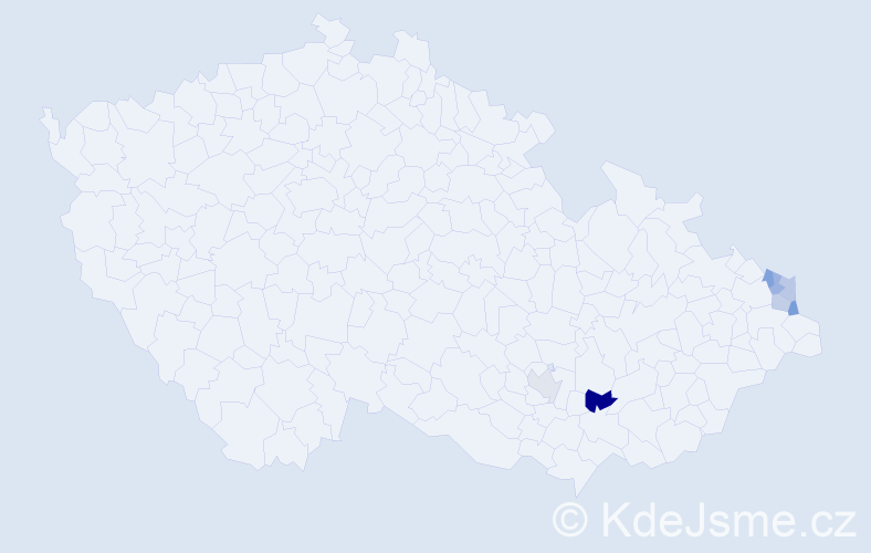 Příjmení: 'Moroń', počet výskytů 8 v celé ČR