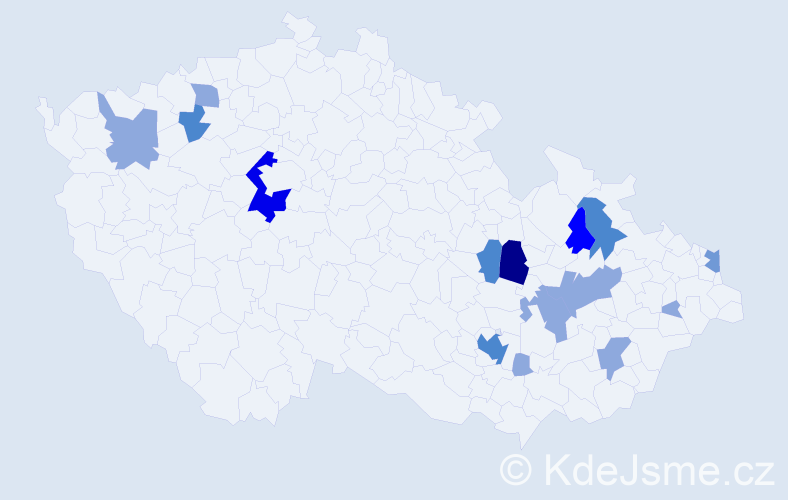 Příjmení: 'Višňa', počet výskytů 36 v celé ČR