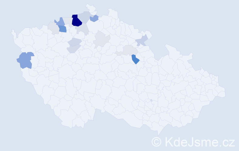 Příjmení: 'Cibrik', počet výskytů 66 v celé ČR