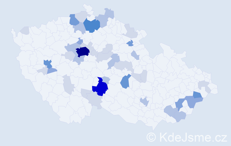 Příjmení: 'Leška', počet výskytů 119 v celé ČR