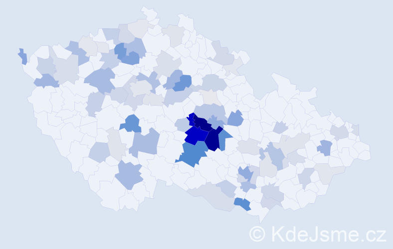 Příjmení: 'Holcman', počet výskytů 260 v celé ČR
