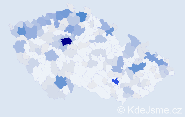 Příjmení: 'Werner', počet výskytů 618 v celé ČR