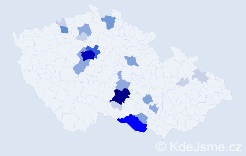 Příjmení: 'Apeltauer', počet výskytů 72 v celé ČR