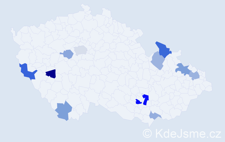 Příjmení: 'Engelhardt', počet výskytů 21 v celé ČR