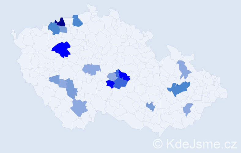 Příjmení: 'Krov', počet výskytů 49 v celé ČR