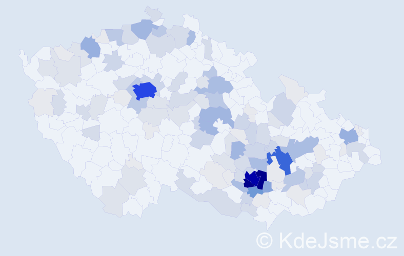 Příjmení: 'Kalvoda', počet výskytů 497 v celé ČR