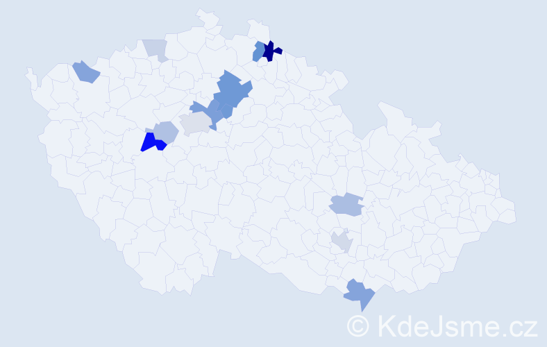 Příjmení: 'Ciprianová', počet výskytů 29 v celé ČR