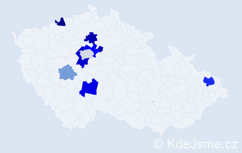 Příjmení: 'Koktanová', počet výskytů 25 v celé ČR