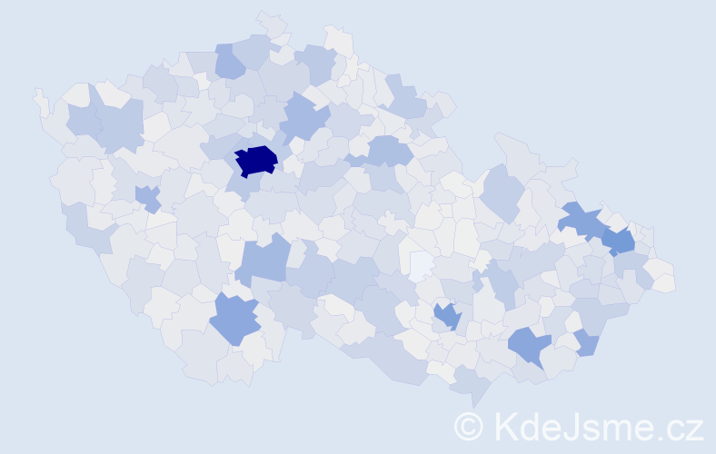 Příjmení: 'Vaněk', počet výskytů 7599 v celé ČR