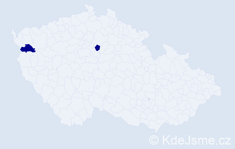 Příjmení: 'Brugger', počet výskytů 2 v celé ČR