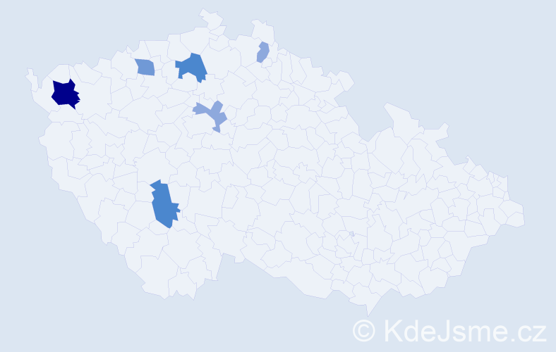 Příjmení: 'Tomeszová', počet výskytů 16 v celé ČR
