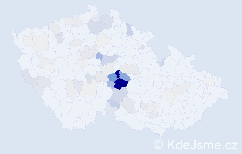 Příjmení: 'Venc', počet výskytů 230 v celé ČR