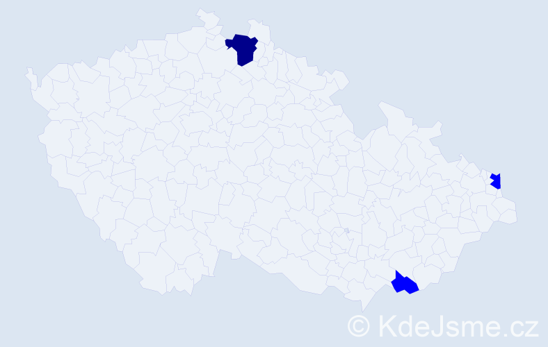 Příjmení: 'Mihočková', počet výskytů 4 v celé ČR