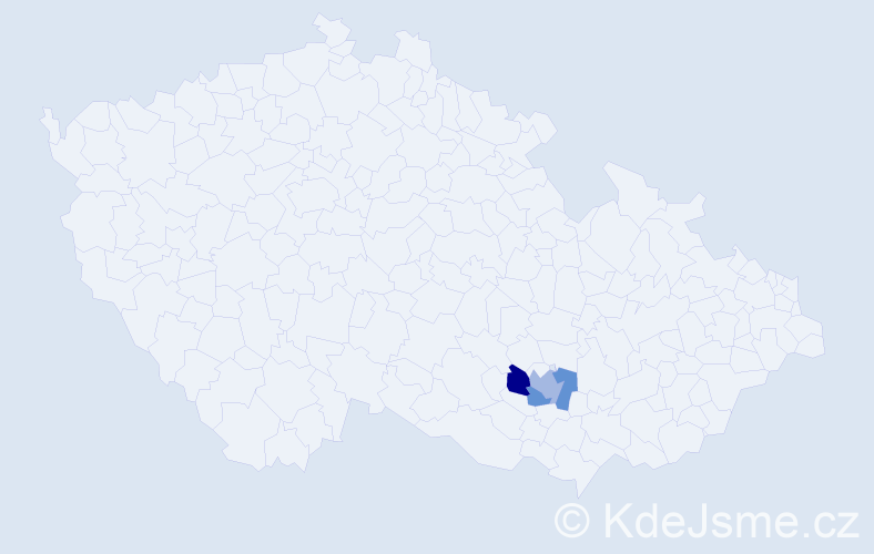 Příjmení: 'Milošic', počet výskytů 7 v celé ČR