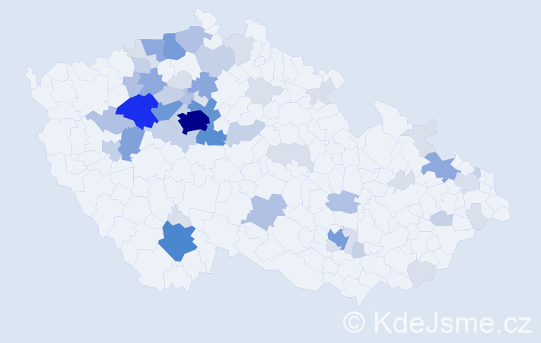 Příjmení: 'Knorová', počet výskytů 167 v celé ČR