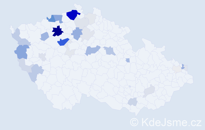 Příjmení: 'Korpa', počet výskytů 110 v celé ČR