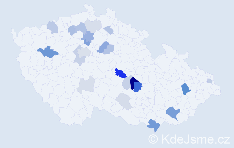 Příjmení: 'Remeňová', počet výskytů 58 v celé ČR