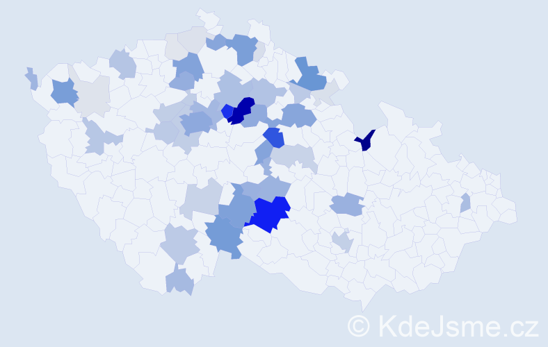 Příjmení: 'Rychetský', počet výskytů 201 v celé ČR