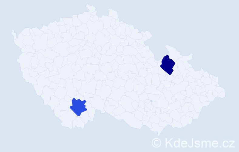 Příjmení: 'Drlik', počet výskytů 2 v celé ČR