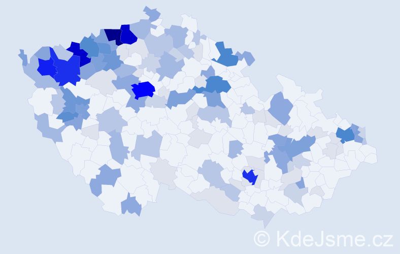Příjmení: 'Olah', počet výskytů 497 v celé ČR