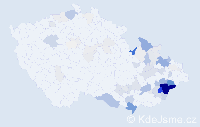 Příjmení: 'Trlicová', počet výskytů 243 v celé ČR