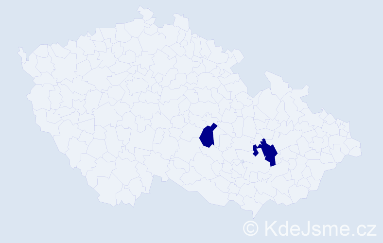 Příjmení: 'Kalaur', počet výskytů 2 v celé ČR