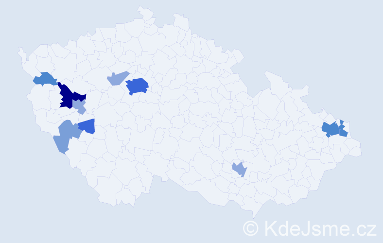 Příjmení: 'Míčko', počet výskytů 32 v celé ČR