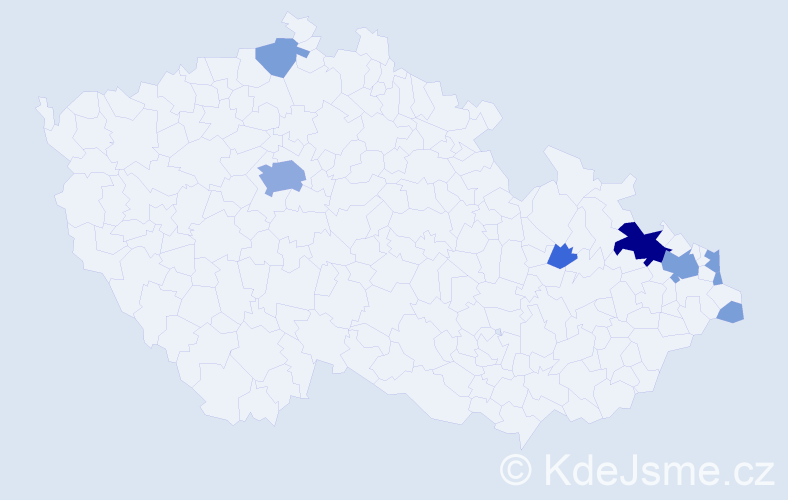 Příjmení: 'Teplanská', počet výskytů 22 v celé ČR