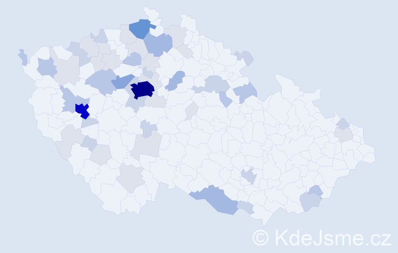 Příjmení: 'Rajchl', počet výskytů 145 v celé ČR