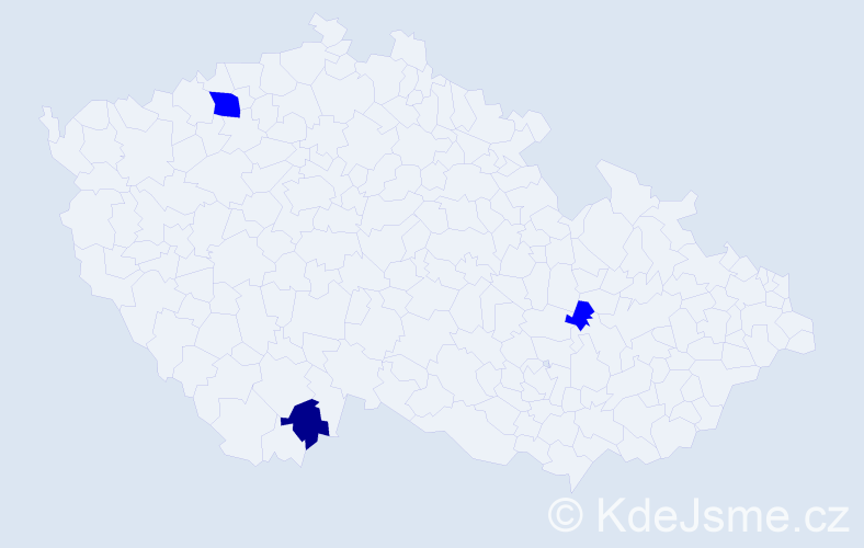 Příjmení: 'Rea', počet výskytů 4 v celé ČR