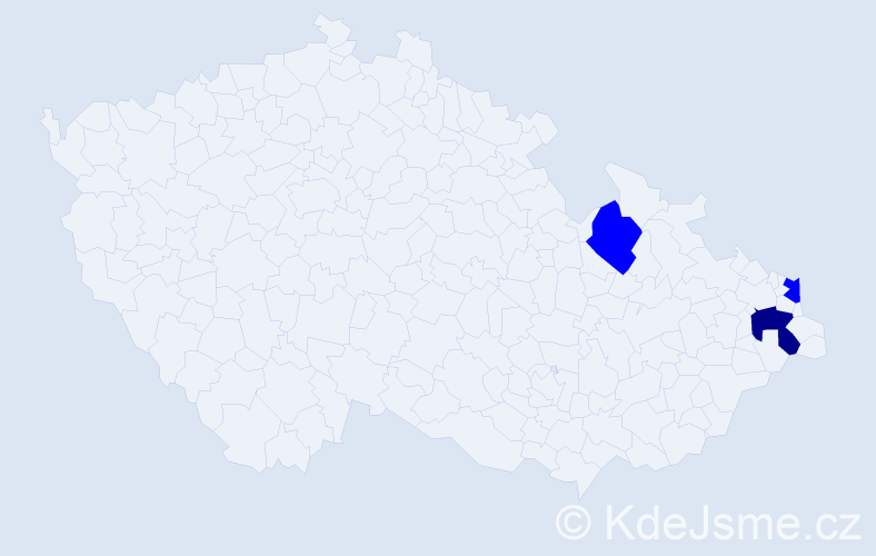 Příjmení: 'Atanasovský', počet výskytů 4 v celé ČR
