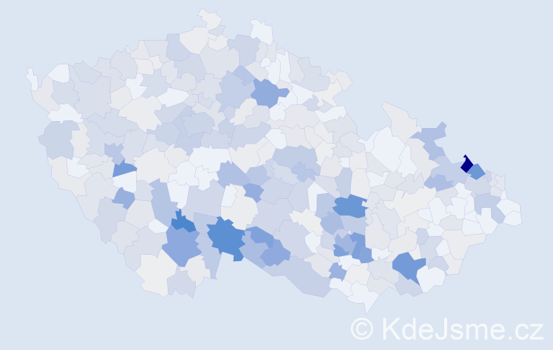 Příjmení: 'Boček', počet výskytů 1835 v celé ČR