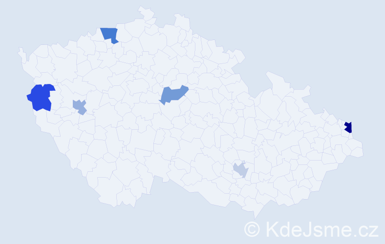 Příjmení: '"Le Sy"', počet výskytů 9 v celé ČR