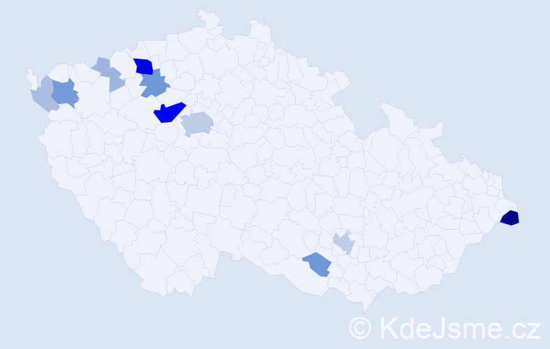 Příjmení: 'Karfusová', počet výskytů 41 v celé ČR