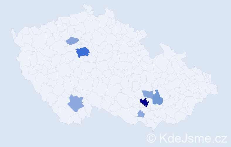 Příjmení: 'Sitarová', počet výskytů 23 v celé ČR