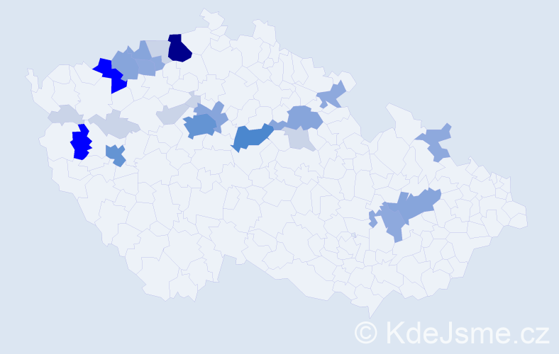Příjmení: 'Gebertová', počet výskytů 80 v celé ČR