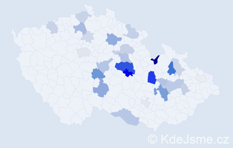 Příjmení: 'Kudyn', počet výskytů 89 v celé ČR
