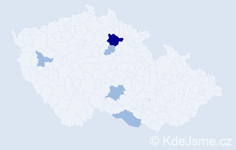 Příjmení: 'Sytná', počet výskytů 8 v celé ČR