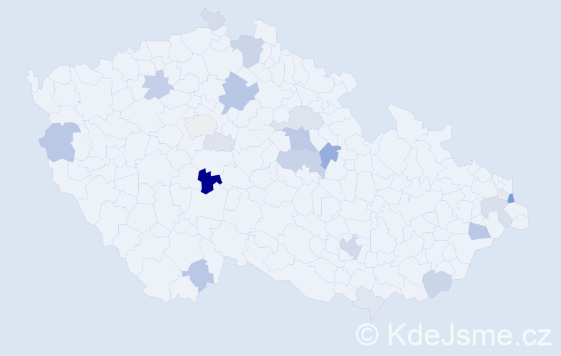 Příjmení: 'Rusiňáková', počet výskytů 57 v celé ČR