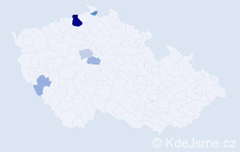 Příjmení: 'Kompert', počet výskytů 20 v celé ČR