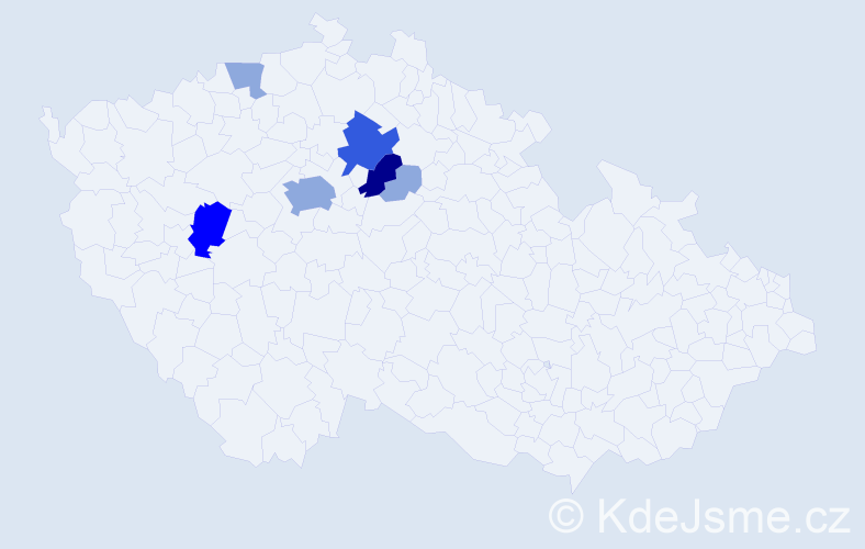 Příjmení: 'Khajlová', počet výskytů 15 v celé ČR