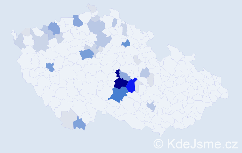 Příjmení: 'Tonar', počet výskytů 148 v celé ČR