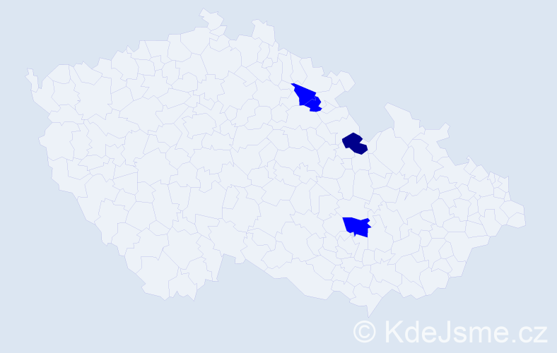 Příjmení: 'Leisková', počet výskytů 5 v celé ČR