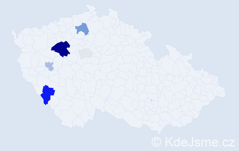 Příjmení: 'Pornerová', počet výskytů 7 v celé ČR