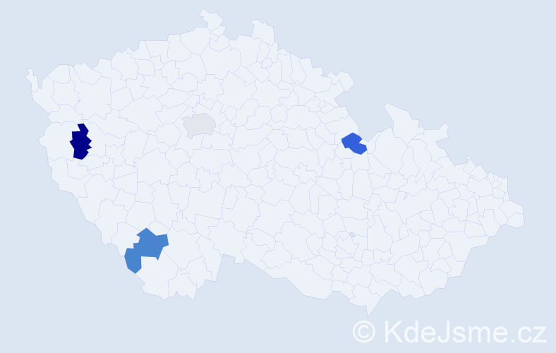 Příjmení: 'Maršanová', počet výskytů 4 v celé ČR