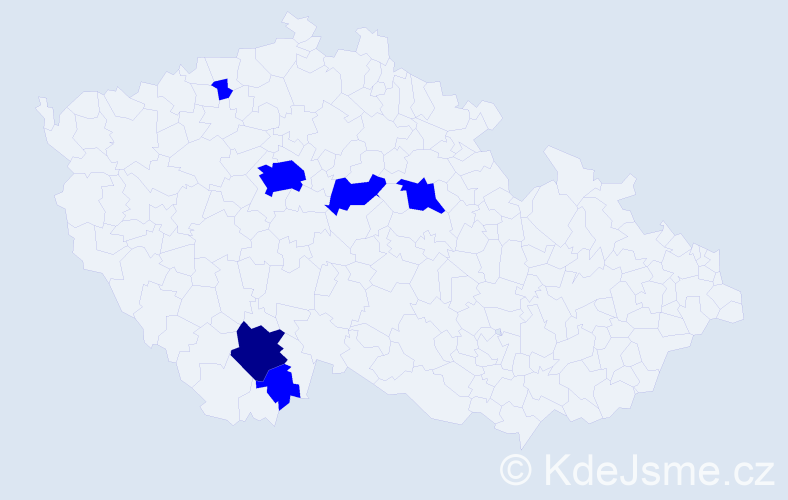 Příjmení: 'Rygleviczová', počet výskytů 7 v celé ČR