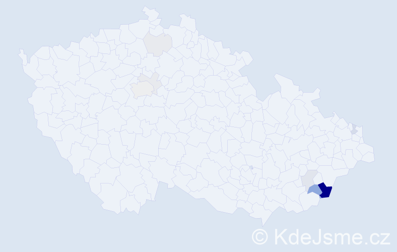 Příjmení: 'Sába', počet výskytů 32 v celé ČR
