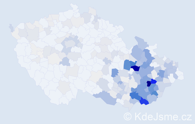 Příjmení: 'Sedlář', počet výskytů 1285 v celé ČR