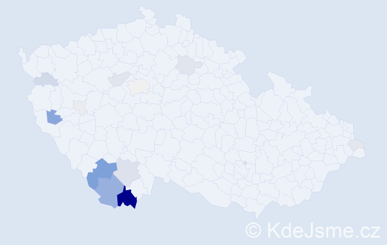 Příjmení: 'Interholzová', počet výskytů 36 v celé ČR